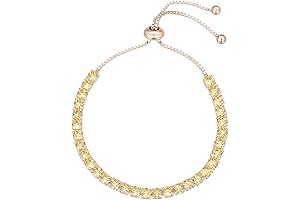 Yellow Topaz Slider Crystal Bracelet: Timeless Elegance