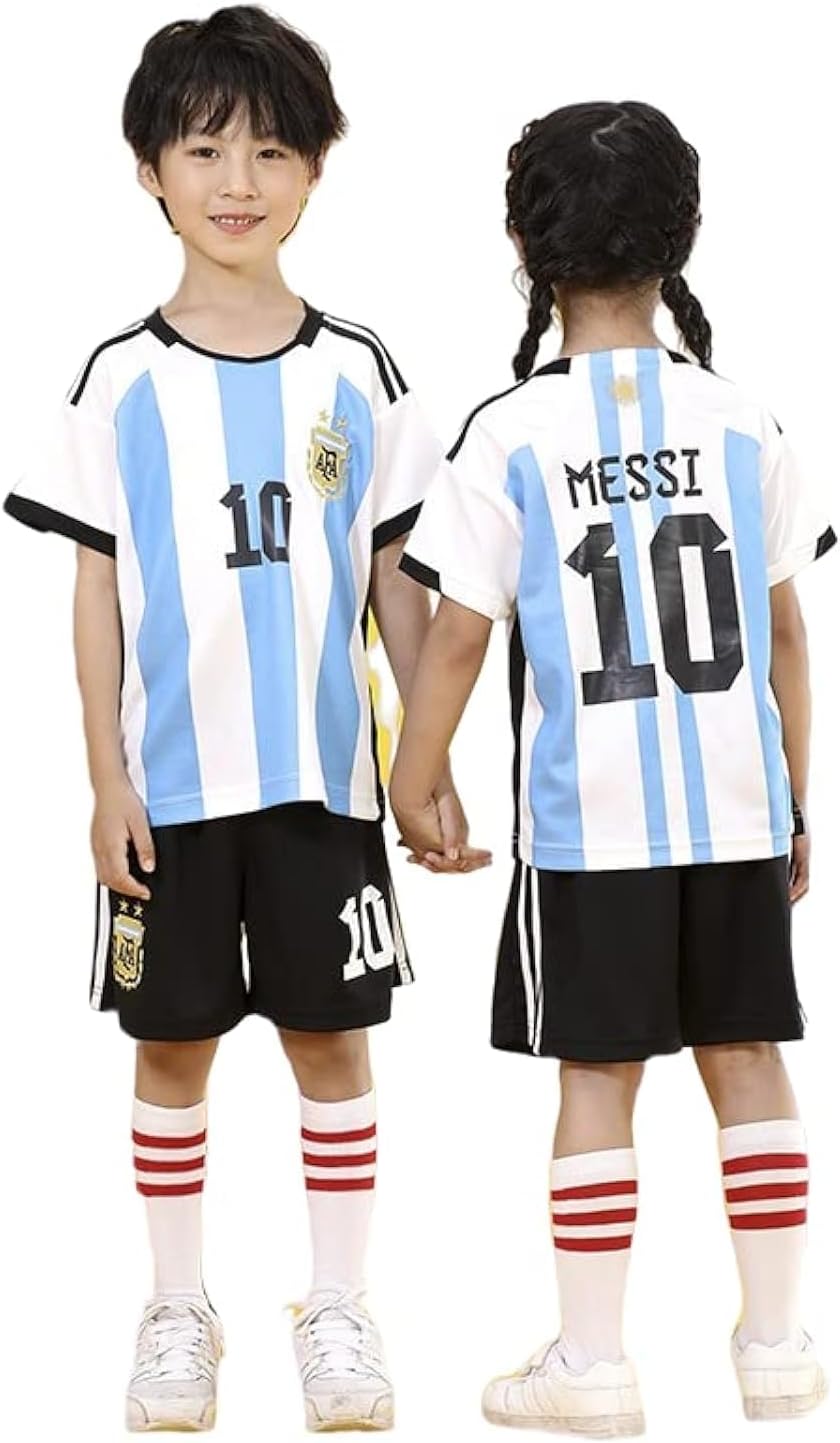 Argentina Jersey, Argentina Soccer Jersey 2022 World Cup, Jersey Suit for Kids Youth Fans