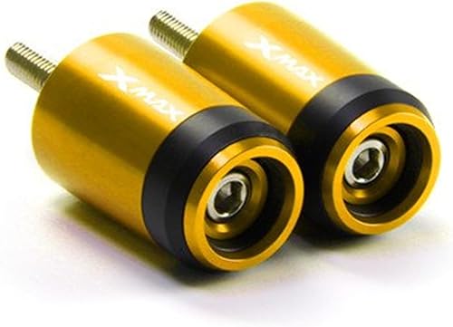 PUCIO for Yamaha Xmax X-MAX 300 XMAX300 2017-2021 Motorcycle CNC Handlebar Grips Handle Bar Ends Plug Anti Vibration (Color Gold, Size Normal)