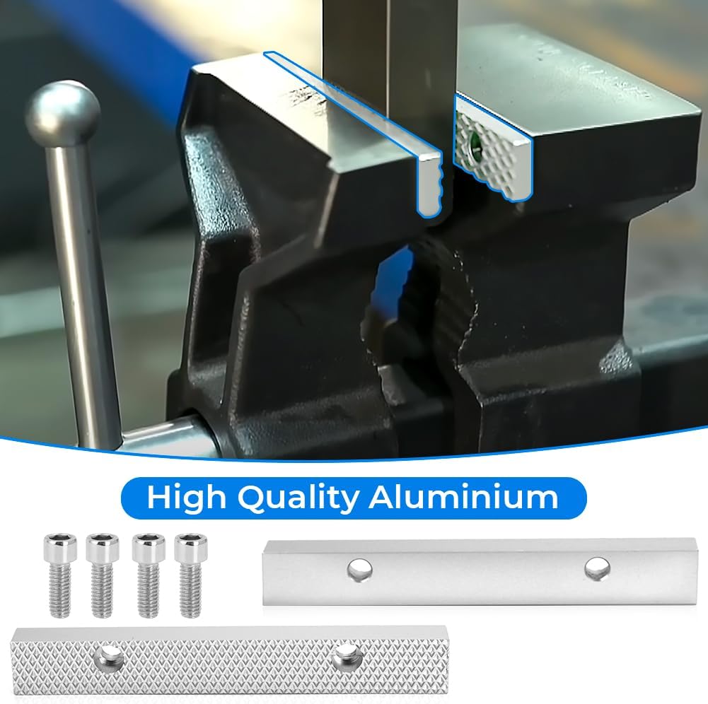 AUTOVIC Vise Jaws 5 1/2" W 3" C-C Offset Jaws Aluminum for Craftsman Columbian Vises