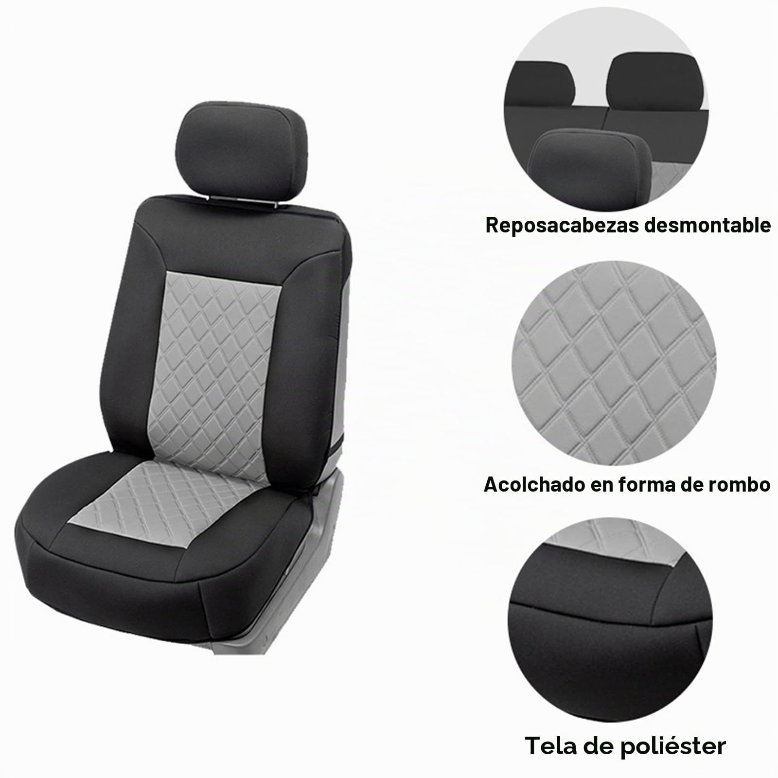 Coche Fundas Asientos, para VW Multivan T7 2021 2022-2024 2025 Protección del Asiento Cómodo Impermeable Transpirable Accesorios,A 4 pcs