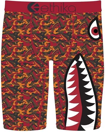 Ethika Mens Staple Boxer Brief, 4-Way Stretch with Signature Waistband, No Ride-Up Comfort - BMR Topo