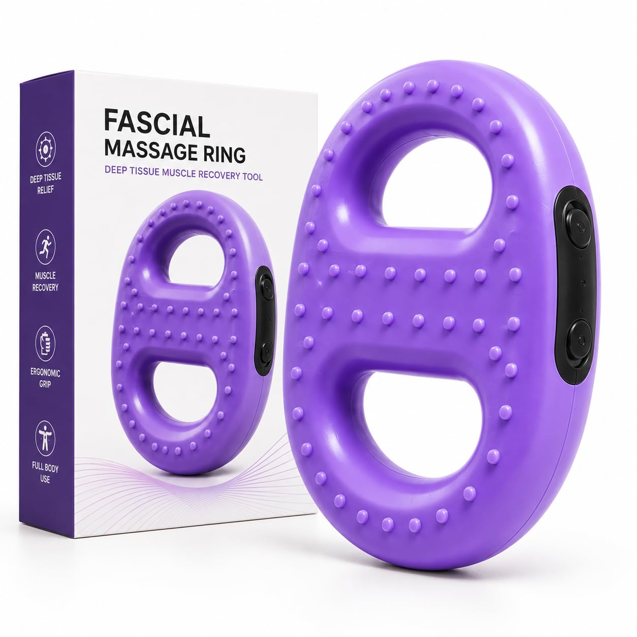 Full Body Percussion Massager Ring with Belt for Muscle Relaxation & Pain Relief | Mini Electric Fascial Massage Gun for Abdomen, Shoulders, Thighs & Calves | Rechargeable Body Massager | Pack of 1-image-40
