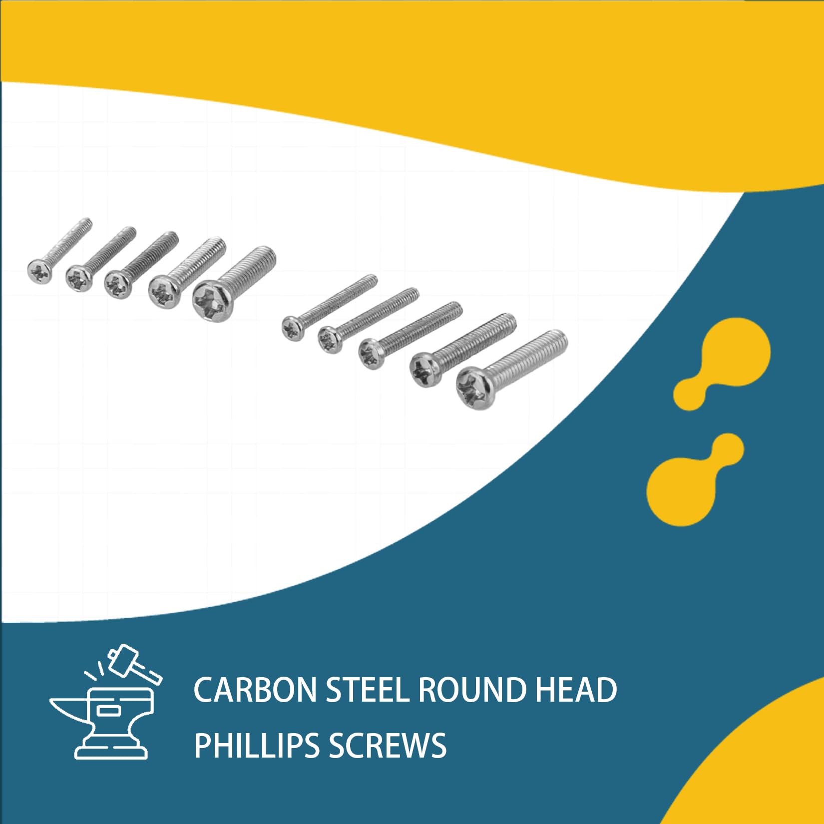 1000 szt. Mikro śruby okularowe, zestaw małych śrub, mini zestaw naprawczy śrub, śruby z łbem cylindrycznym, okrągłe do elektronicznego zegarka na laptopa, M1.6 M1.7 M2 M2.5 M3