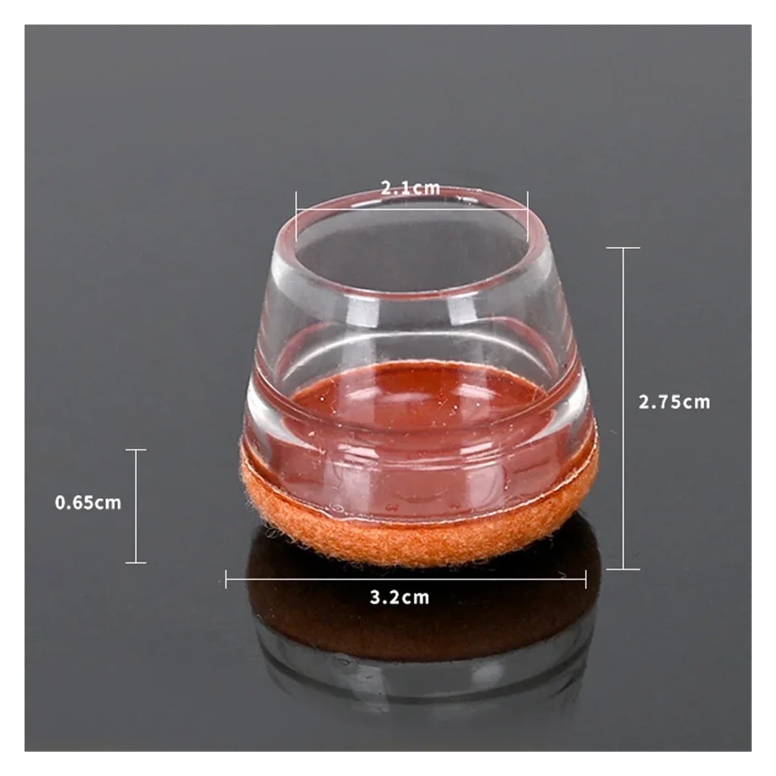 Protector Patas Sillas 32/1PC Cubierta for Pata de Silla de Silicona Protectores de Suelo Almohadillas de Fieltro Tapas deslizantes(Transparent-M,32PCS)