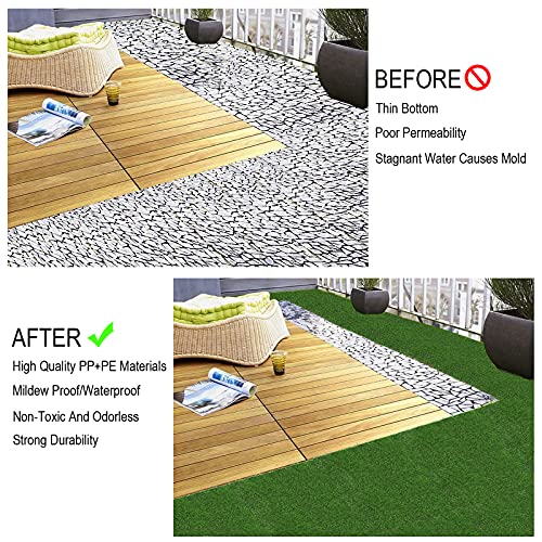 NQN 9 Pack Upgraded Artificial Grass Turf Tile (1.58" Pile Height/1.1" Grass Height) by NQN - Image 5