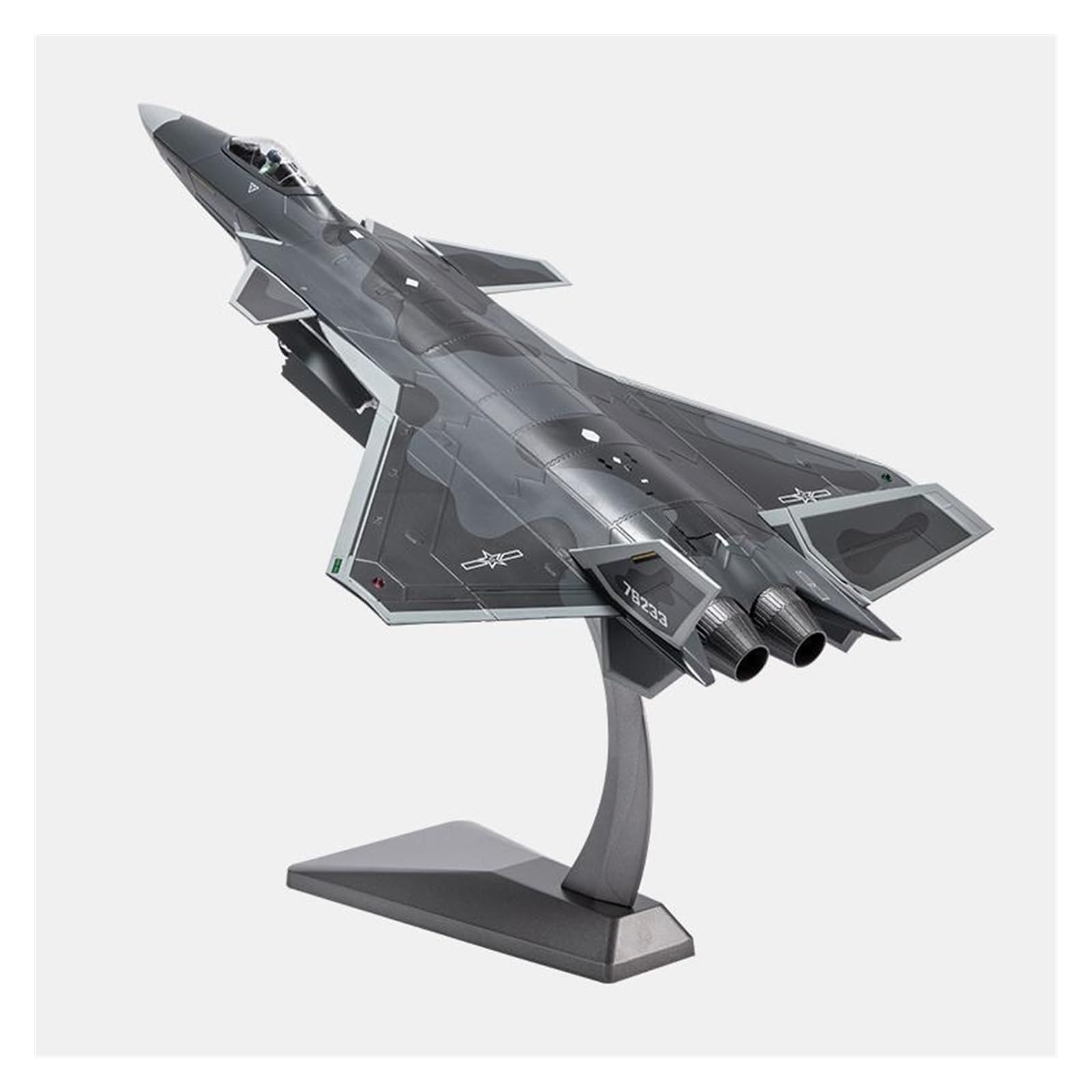 Modellini di Aerei in Piccola Scala 1:60 per J-20 Simulazione Pressofusione in Lega Modello di Aereo finito Collezione per Adulti Regali e Giocattoli Artigianato Kit di Costruzione di Modelli
