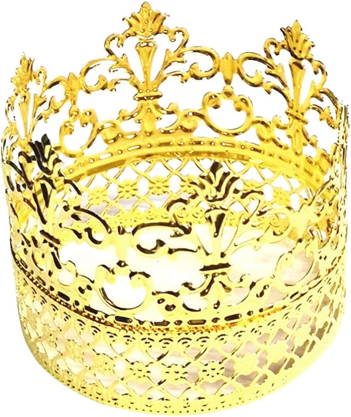 Amazon Com Upkoch Gold Crown Cake Topper Tiara Toppers For King Queen Prince Princess Themed Party Health Personal Care