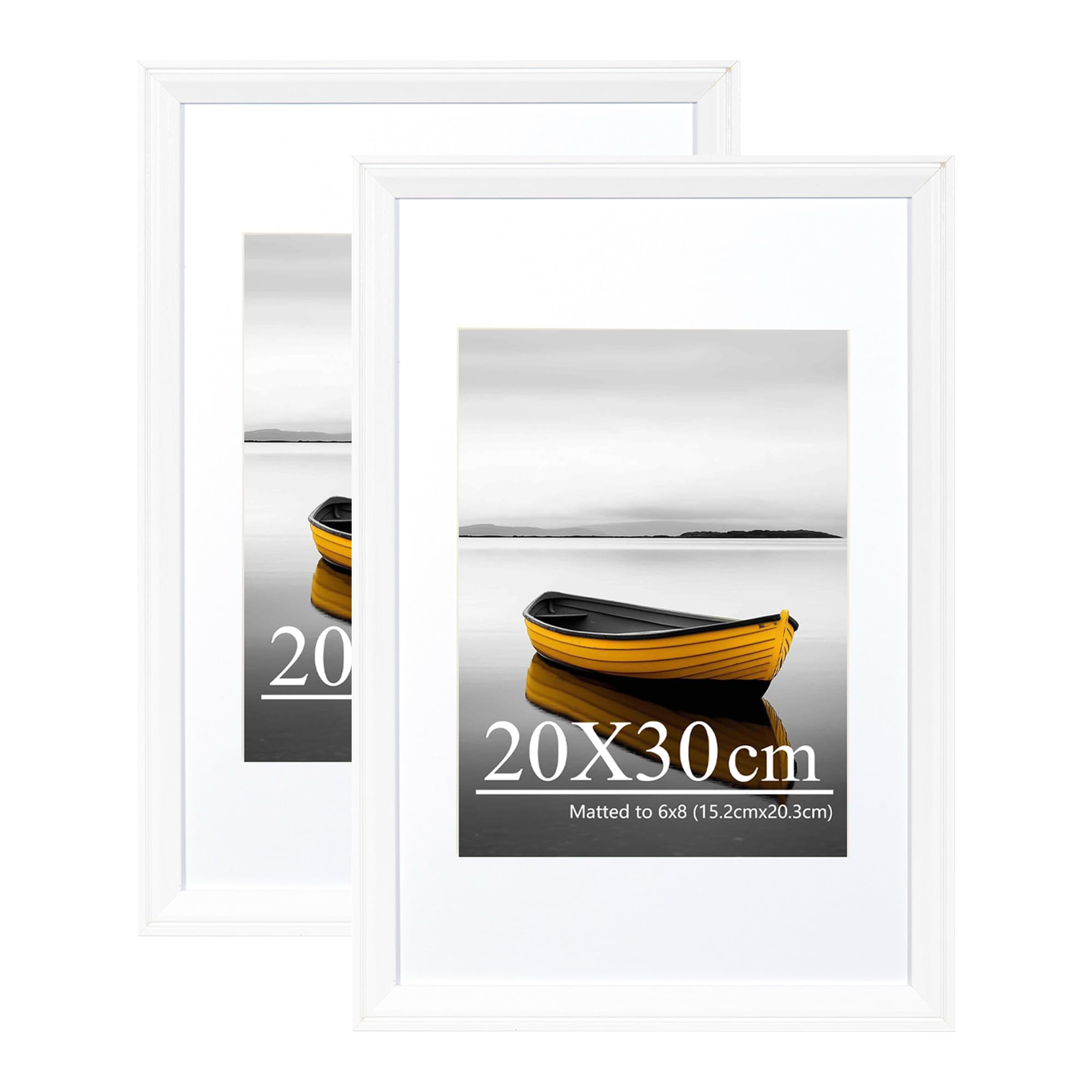 Baoee 20 x 30 cm White Picture Frame, Set of 2, Photo Frames with Acrylic Glass, Poster Frame — image 1