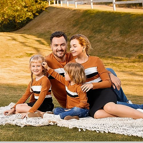 PATPAT Family Matching Outfits Fall Winter Cotton Long Sleeve Bodycon Dresses and Sweatshirts Tops Sets2