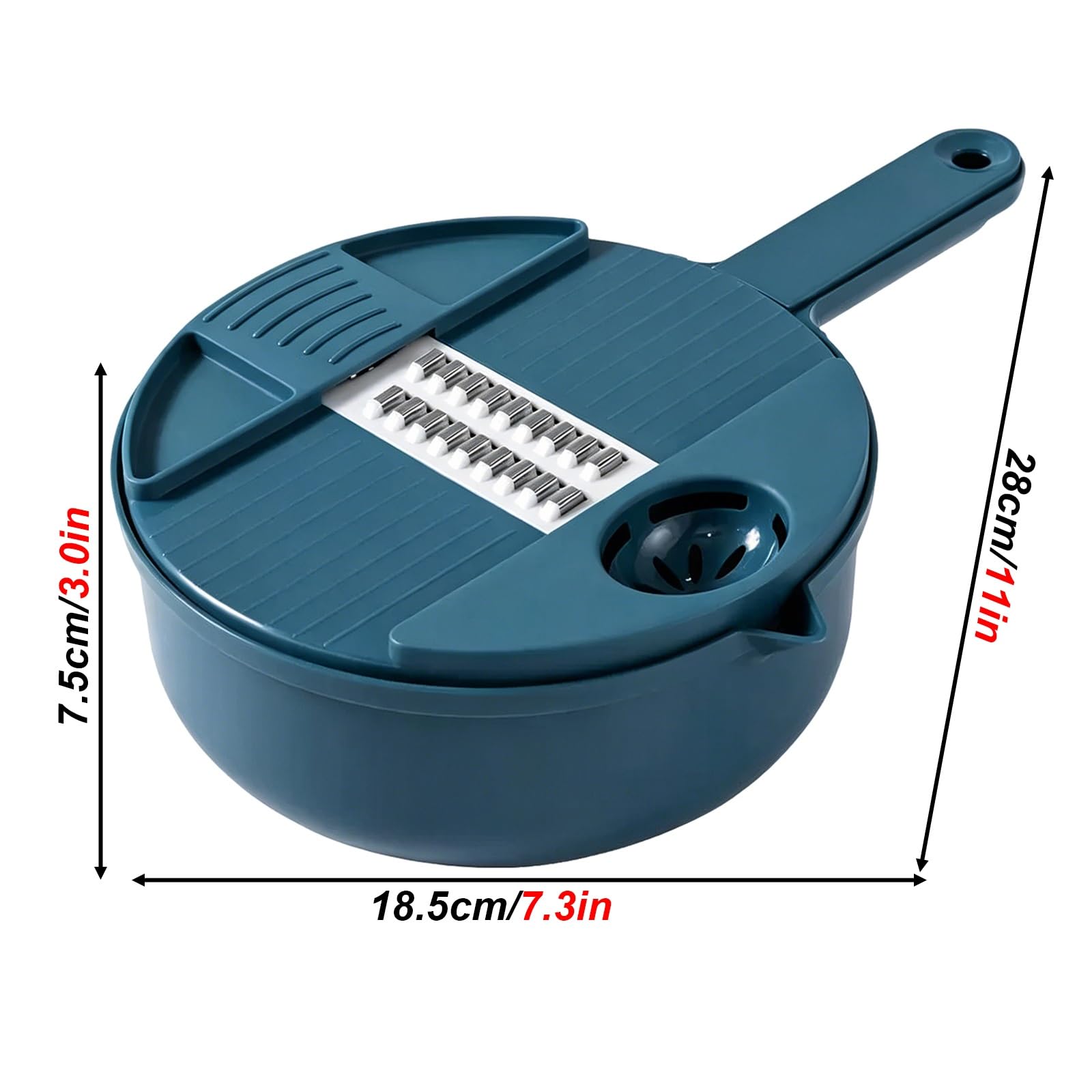 Mandolina de Cocina Profesional Ajustable para Cortar Verduras, Satisface Todas tus Necesidades: Patatas, Zanahorias, Calabacines, Cebollas, un Utensilio de Cocina Imprescindible