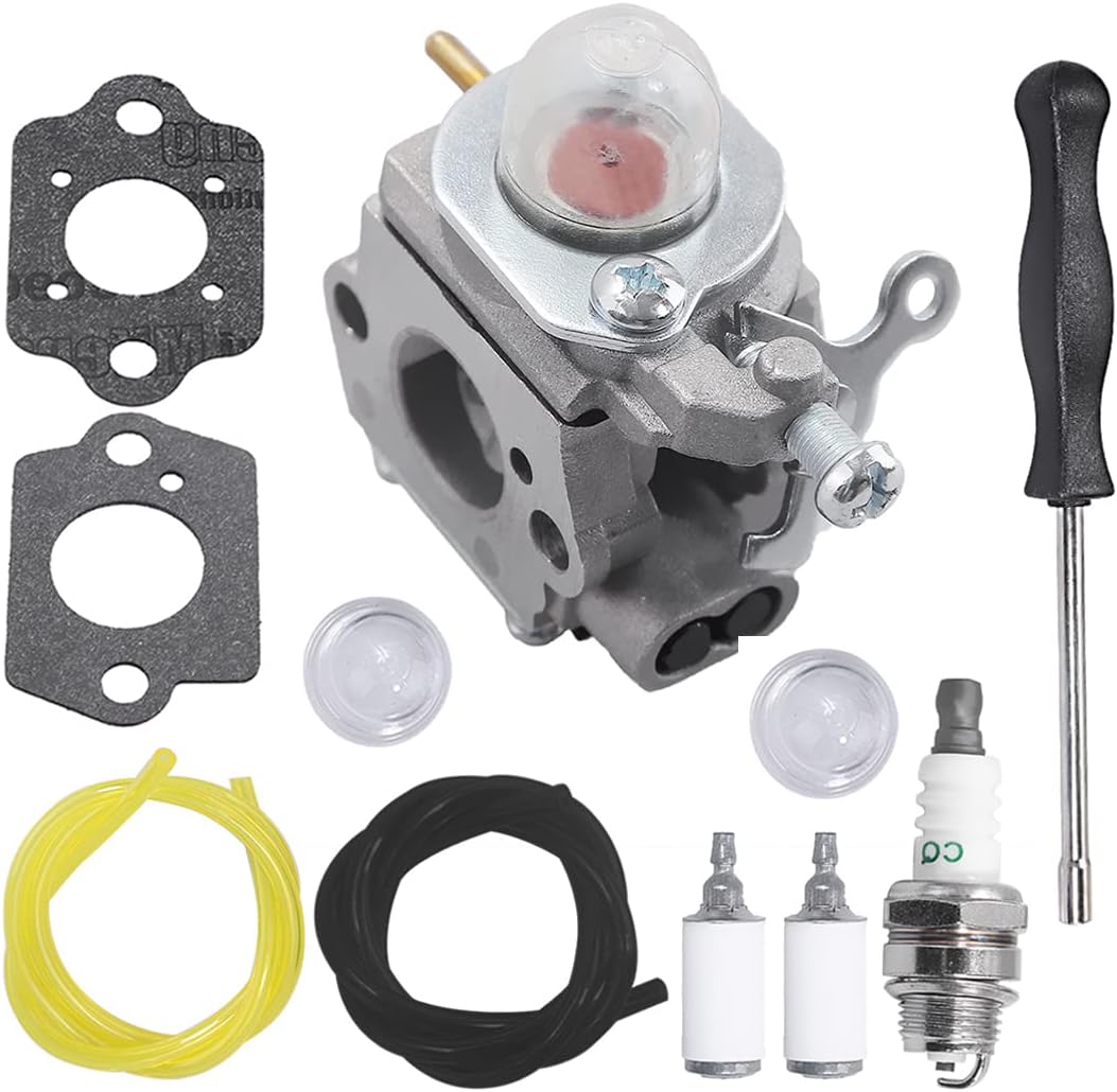 Vkinman WT973 Carburetor w/Fuel Filter Spark Plug Primer Bulb Replacement for MTD