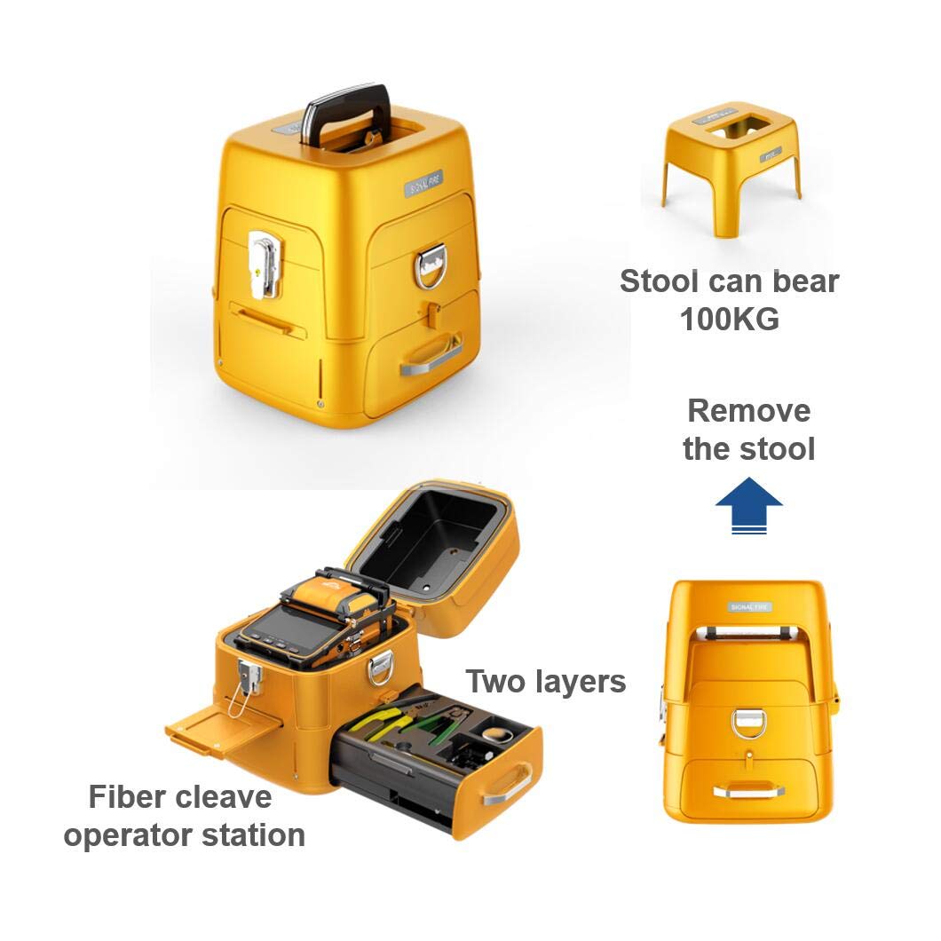 Fusion Splicer AI-9 Kit, soudeuse fibre optique avec 6 moteurs et alignement du noyau pour les projets de construction de lignes principales FTTH et d’épissage de câbles (EU Plug)