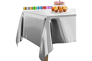 PartyWoo Silver Foil Tablecloth: Enhance Your Celebrations with Elegance