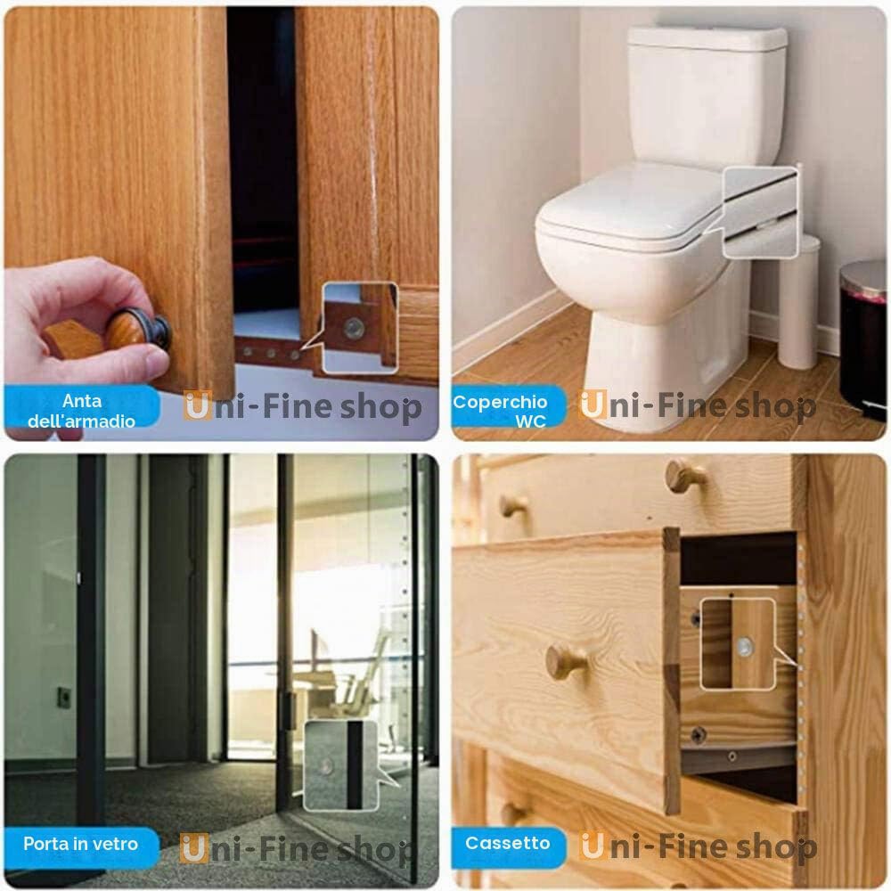 Uni-Fine Ammortizzatore di Colpi, Paraurti per Porta Cuscinetto Elastico Autoadesivo, Emisfero/Trapezio/Cilindro/Conico per Cassetti Vetro Antiscivolo (4 Dimensioni)
