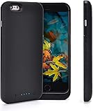 Funda de bater?a para iPhone 6 Plus/6S Plus, Funda de Carga Recargable KULOCO 6800 mAh para iPhone 6 Plus con Cargador Externo para iPhone 6S Plus [5.5 Pulgadas] iPhone 6 Plus Negro