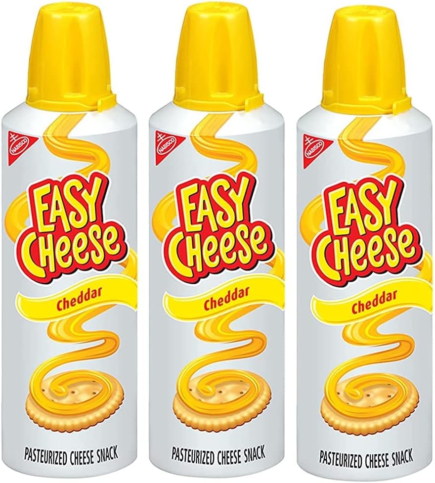 3 KRAFT EASY CHEESE CHEDDAR IN CAN 8oz Amazon.ca Grocery & Gourmet Food
