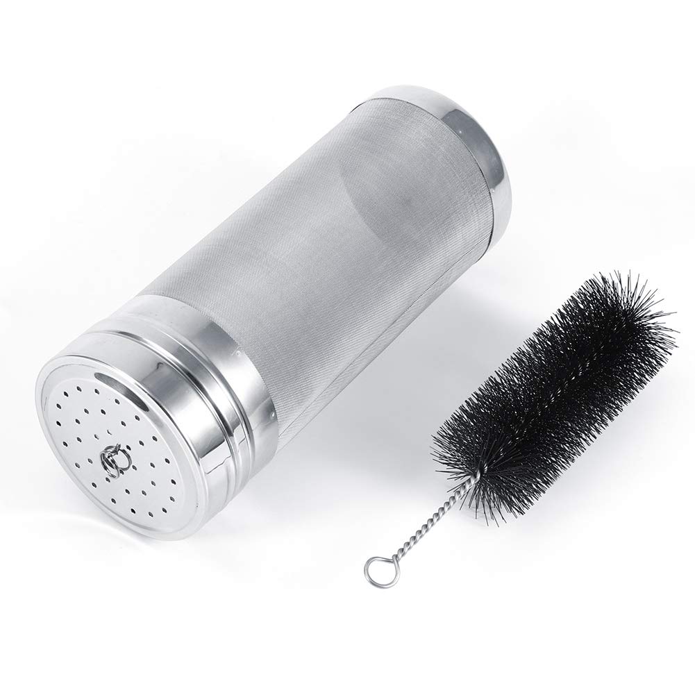 Filtro per Tramoggia a Secco Birra, Rete In Acciaio Inossidabile da 300 Micron Fatta Casa Vino Caffè Domestico Brew Maglia Hop Setaccio Utensile Bollitore Ridurre le Impurità Homebrew Cartuccia