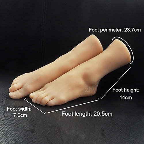 Miniatura 3 de 1 par de silicona Lifesize femenino maniquí exhibición pie joyería sandalia zapato calcetín exhibición arte boceto con uñas