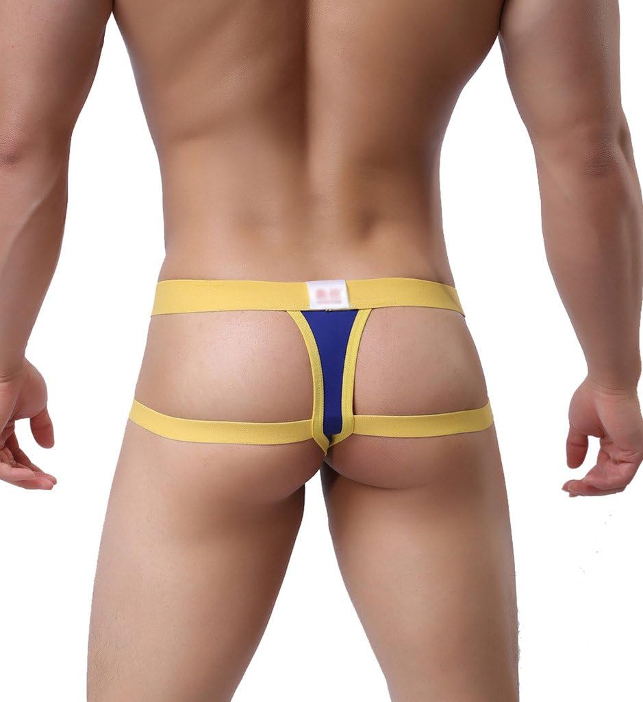 Leories Men's Underwear Mesh Men's Taste T Word Pants Men's Underwear Fun Multi-Colors L Blue