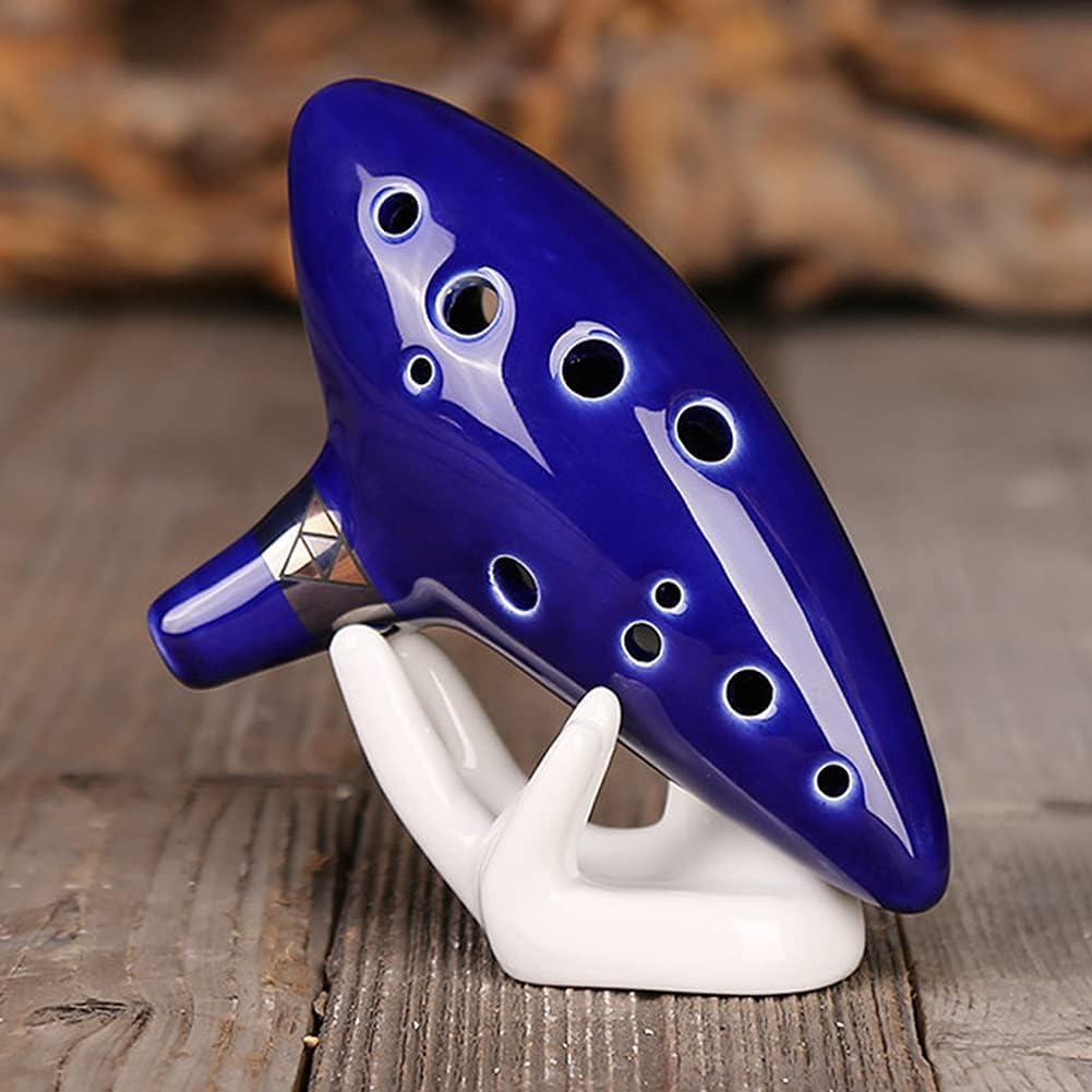 Ocarina Zelda, 12 trous Alto Do Zelda Ocarinas Play by Link Triforce Cadeau pour les fans de Zelda avec support de présentation Sac de protection, avec livre de chansons de la légende de Zelda