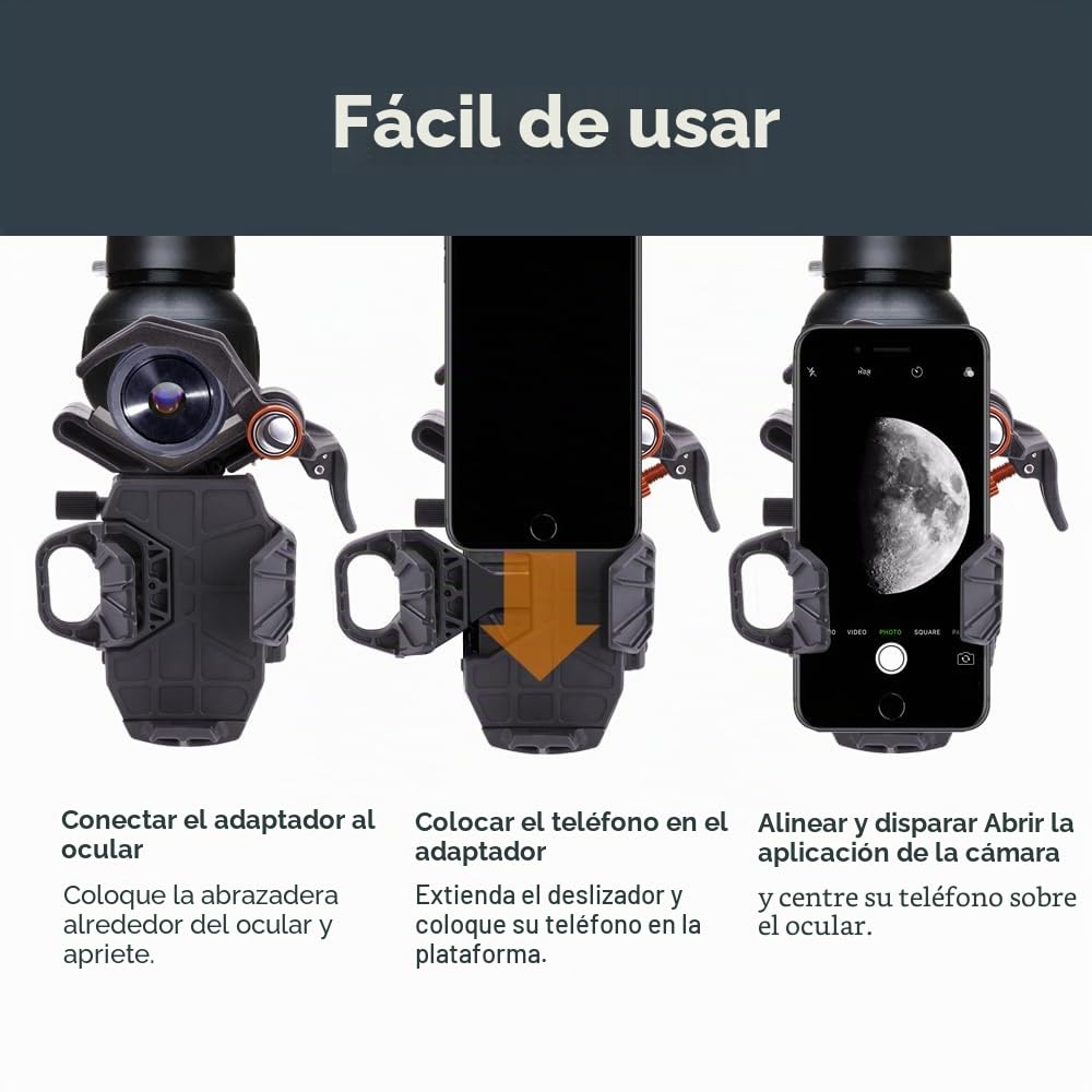 Celestron 81055 NexYZ 3-Axis Universal Smartphone Adapter, Patented Design - Works with Telescopes, Spotting Scopes, Binoculars, Monoculars and Microscopes, Black