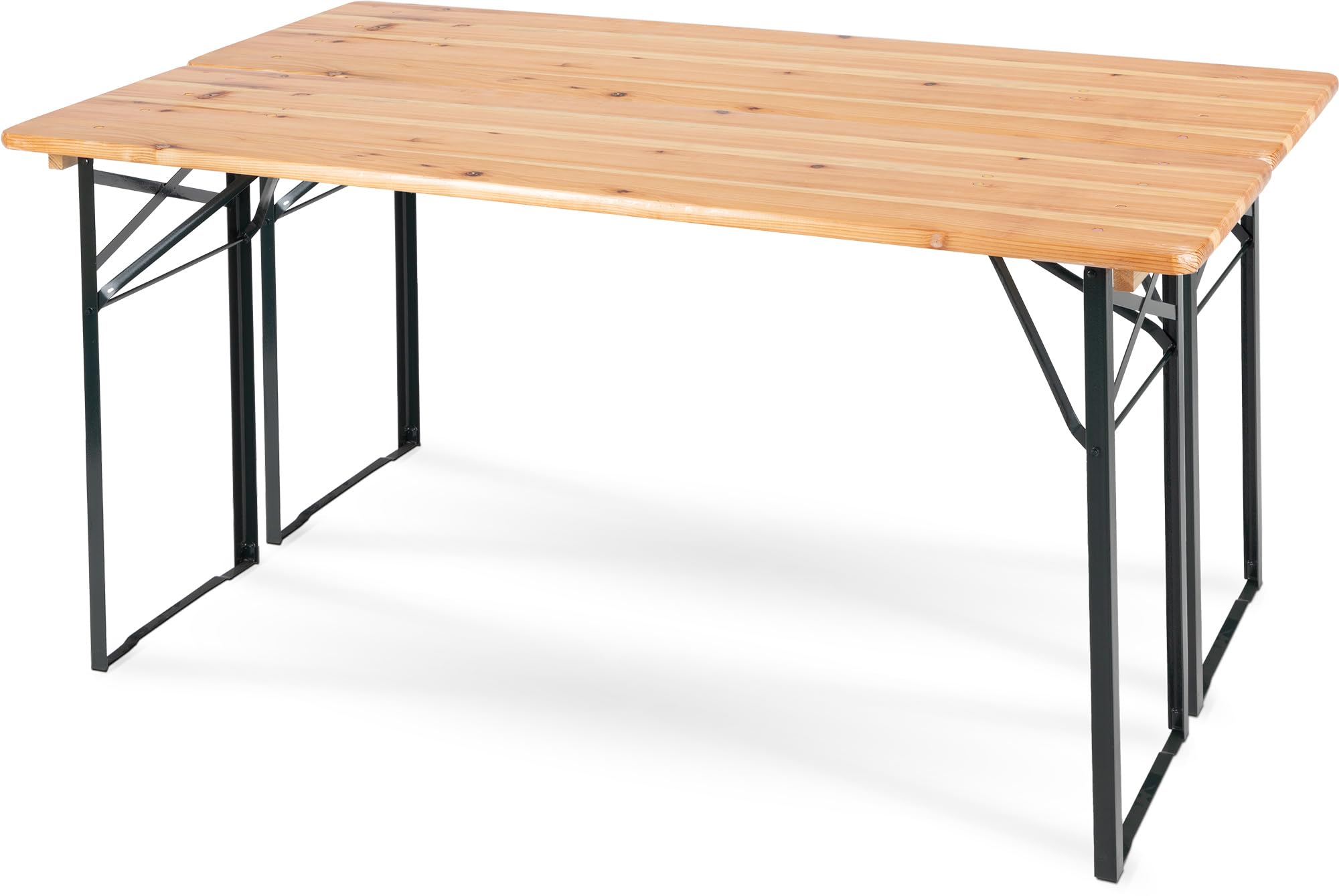 Stagecaptain BBT-180 Hirschgarten Bierzelttisch 177 cm - Robuster Biertisch (177 cm lang) - Lackierte Oberfläche - Zusammenklappbar - Einfach zu verstauen und transportieren
