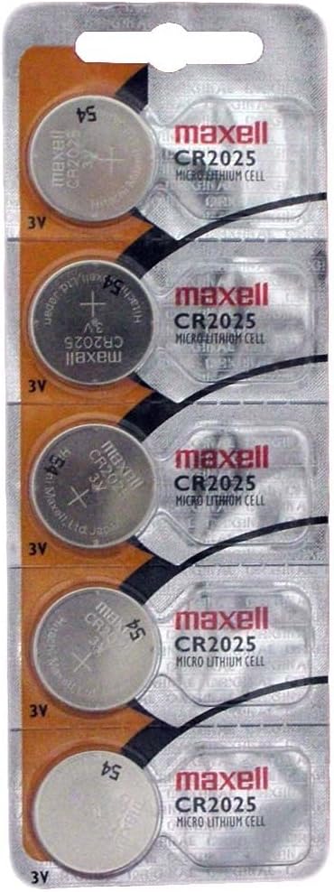 5x MAXELL CR2025 CR 2025 - 3V Lithium Button Cell Battery Batteries ...