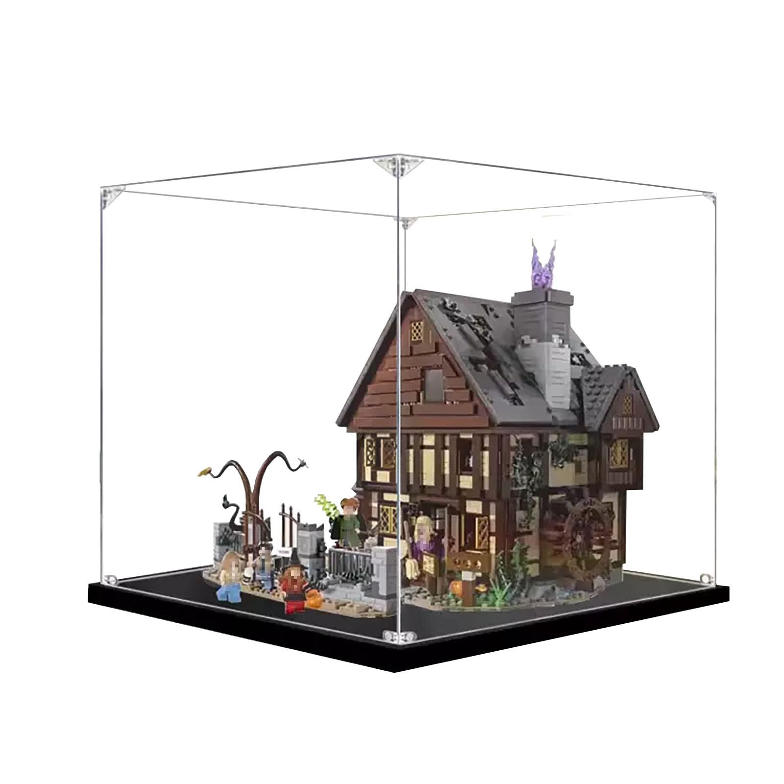 Figures Display Box for LEGO 21341 Disney Hocus Pocus The Sanderson Sisters' Cottag Acrylic Dustproof Transparent Display Case (No Model) (2mm)