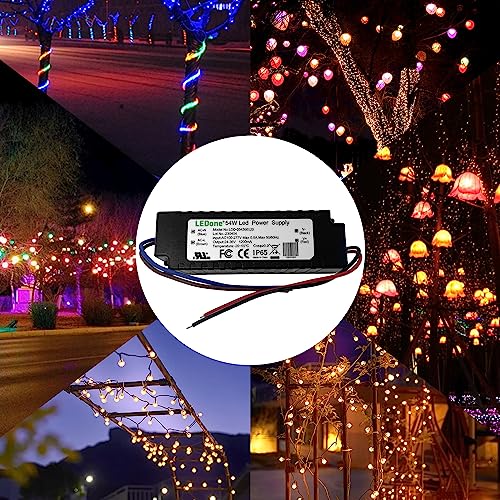 Image of LEDONE LED Driver 1200mA (Constant Current Output), 54W Waterproof IP65 LED Power Supply Lighting Transformer 100V-270V AC to 24-36V DC Low Voltage Output for Outdoor or Indoor LED Lights