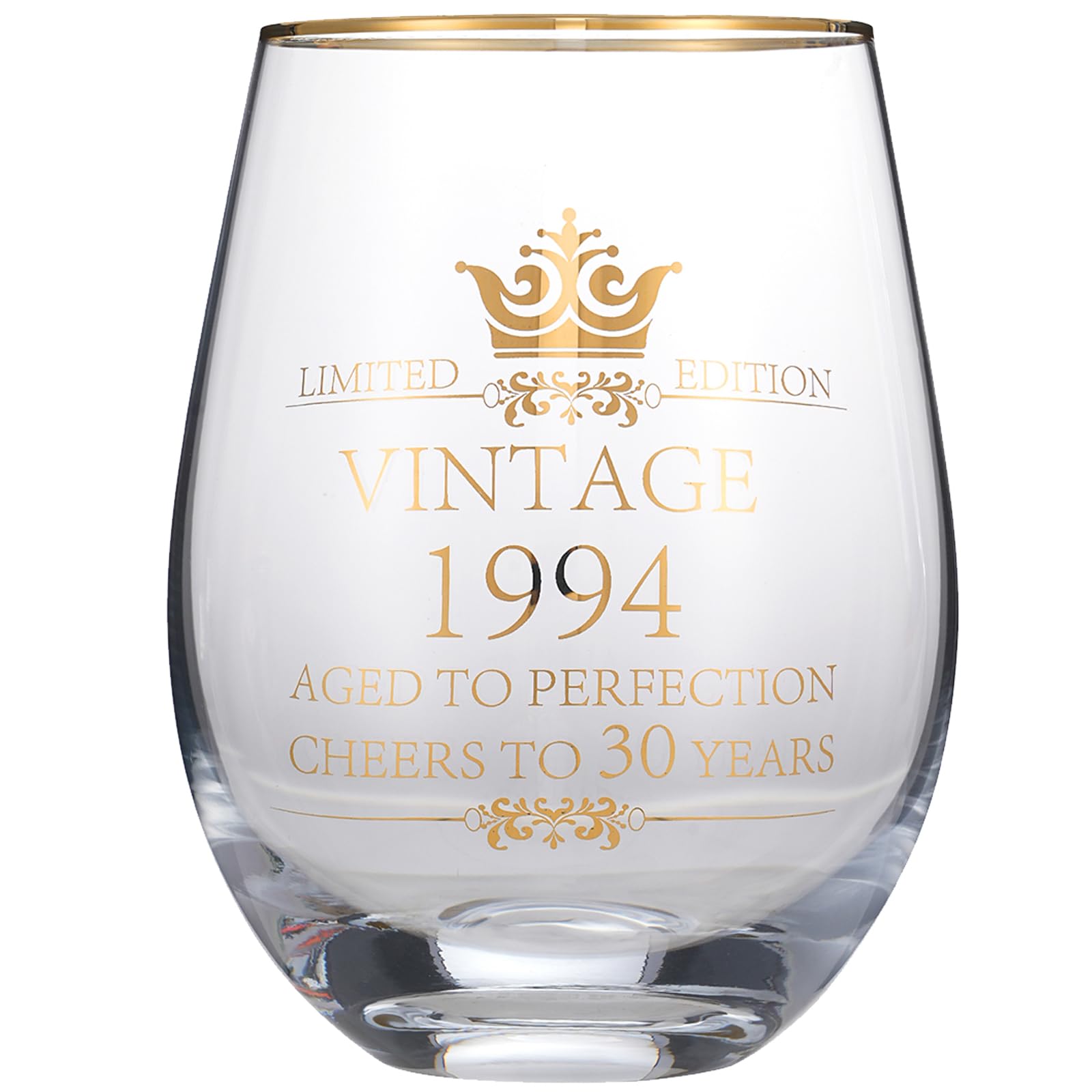 SFHMTL 1994 30th Birthday Gift for Man Woman Sister Brother Friend Wife Husband 15oz Wine Glass Tumbler Cup Mug 30 Birthday Anniversary Present (30th)