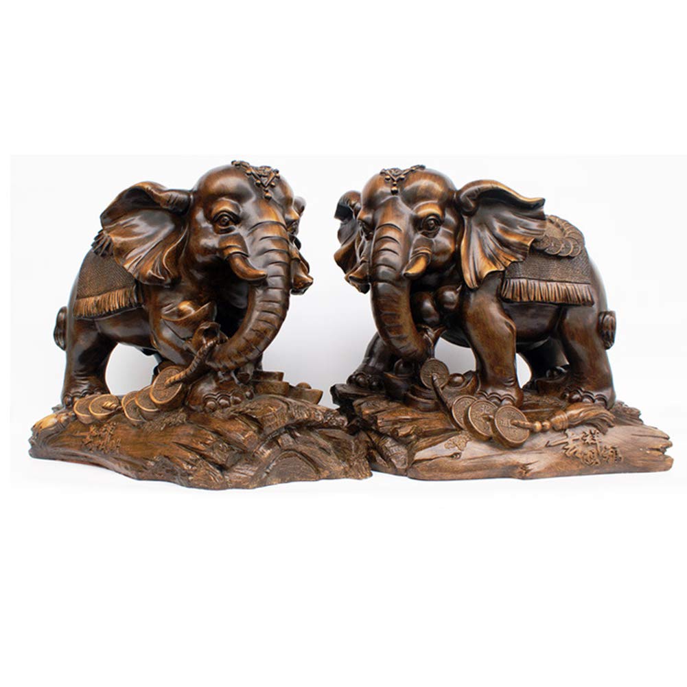 Amazon｜風水装飾品 象の像 装飾品 富 繁栄 彫刻 置物 幸運の家