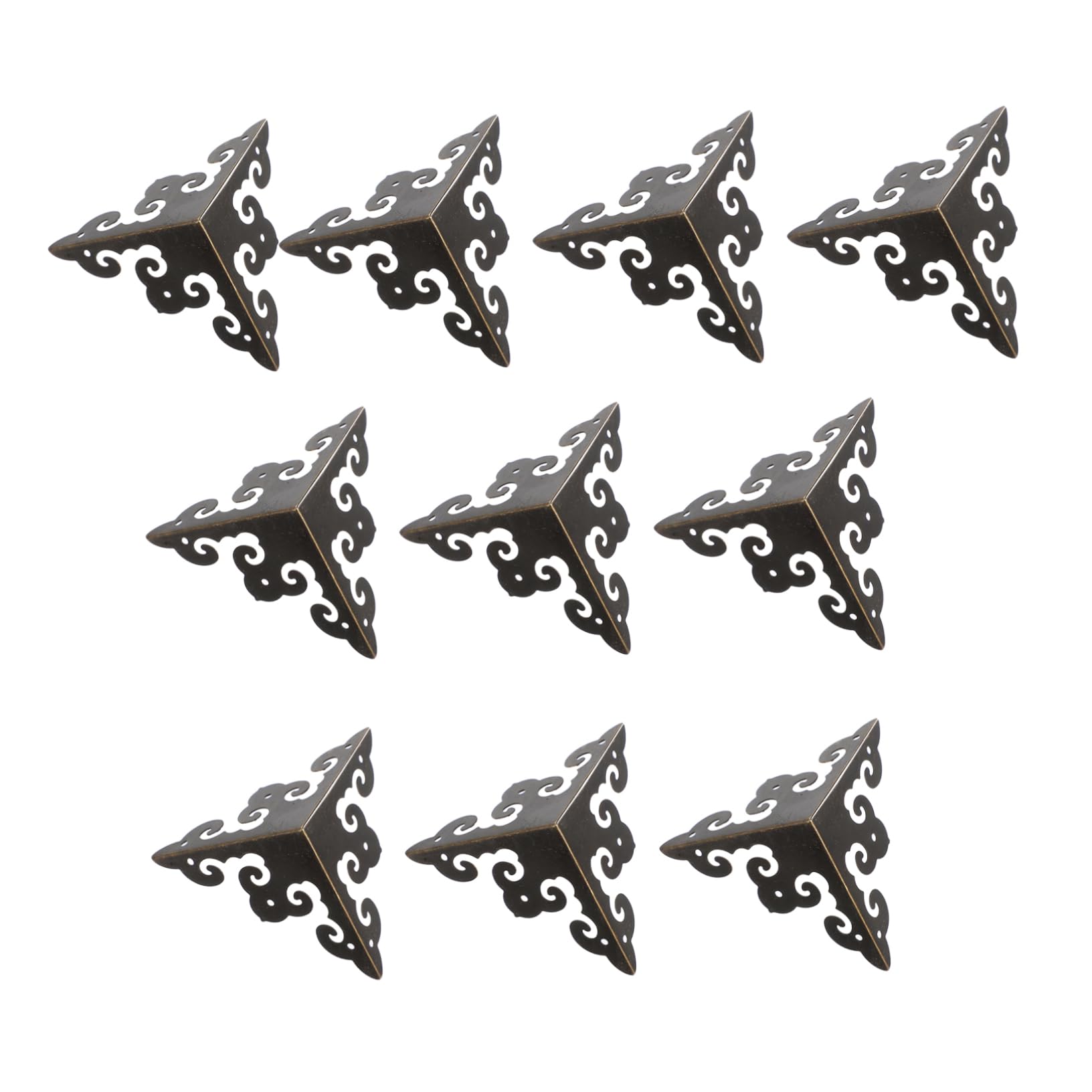 OSALADI Metal Box Corner Protectors 10 Pack Iron Cladding Furniture Corner Brackets Jewelry Box Cover for Packaging
