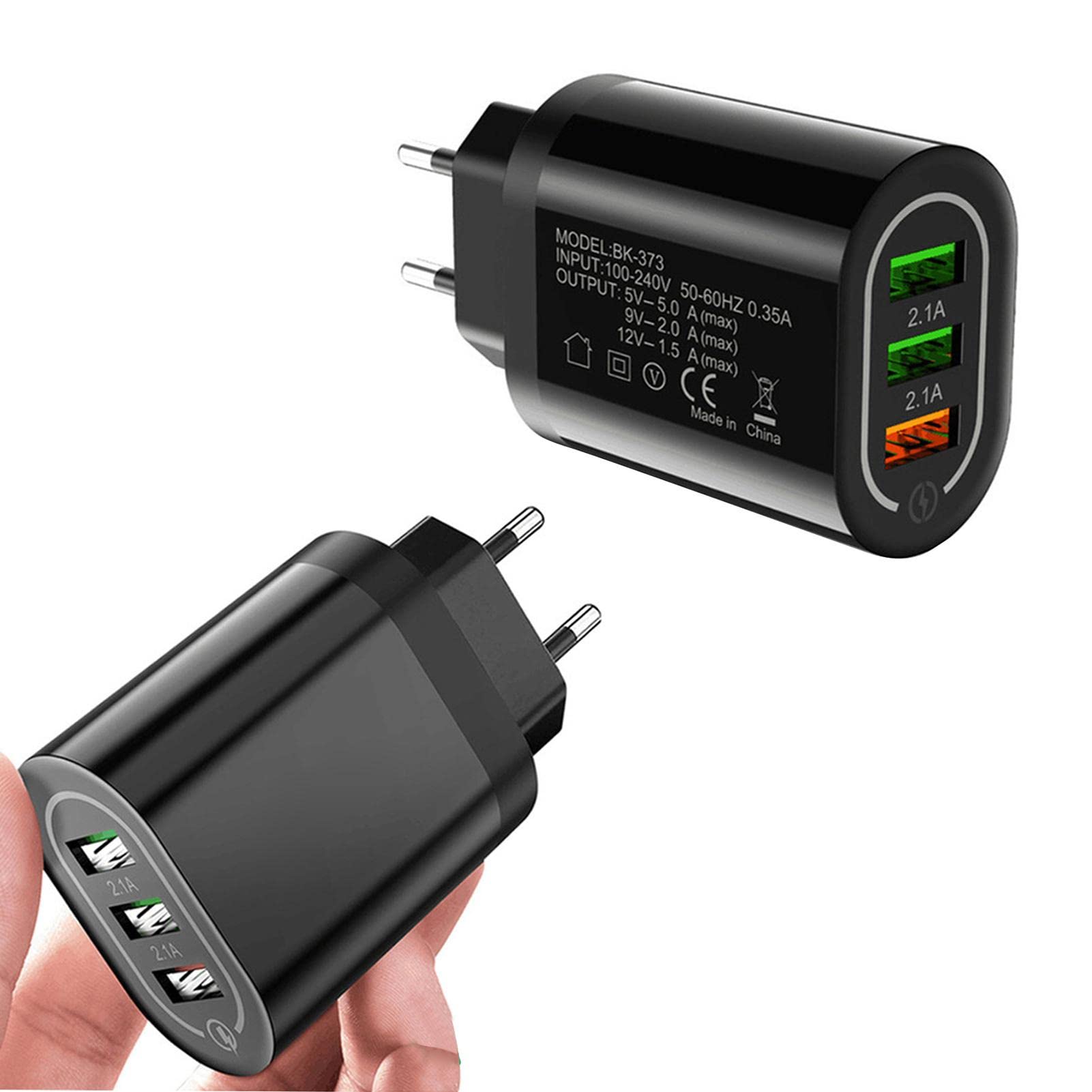 3 Porte Veloce Caricatore Del Telefono Da Parete QC 3.0 USB - Foto 10