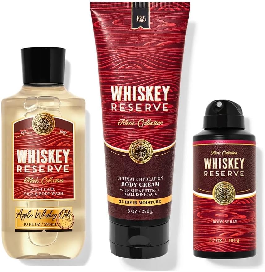 Amazon.com : Whiskey Reserve Men's Collection 3 Product Bundle by Bath ...