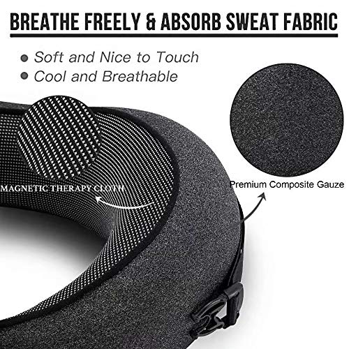 image for MLVOC Travel Pillow 100% Pure Memory Foam Neck Pillow, Comfortable & B