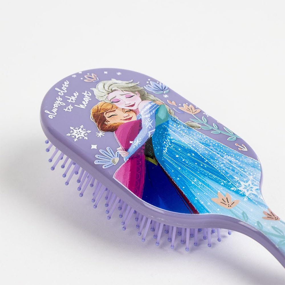 Disney Frozen Elsa and Anna Detangling Hair Brush for All Ages and Hair Types, Sky Blue - Disney Frozen - Image 2