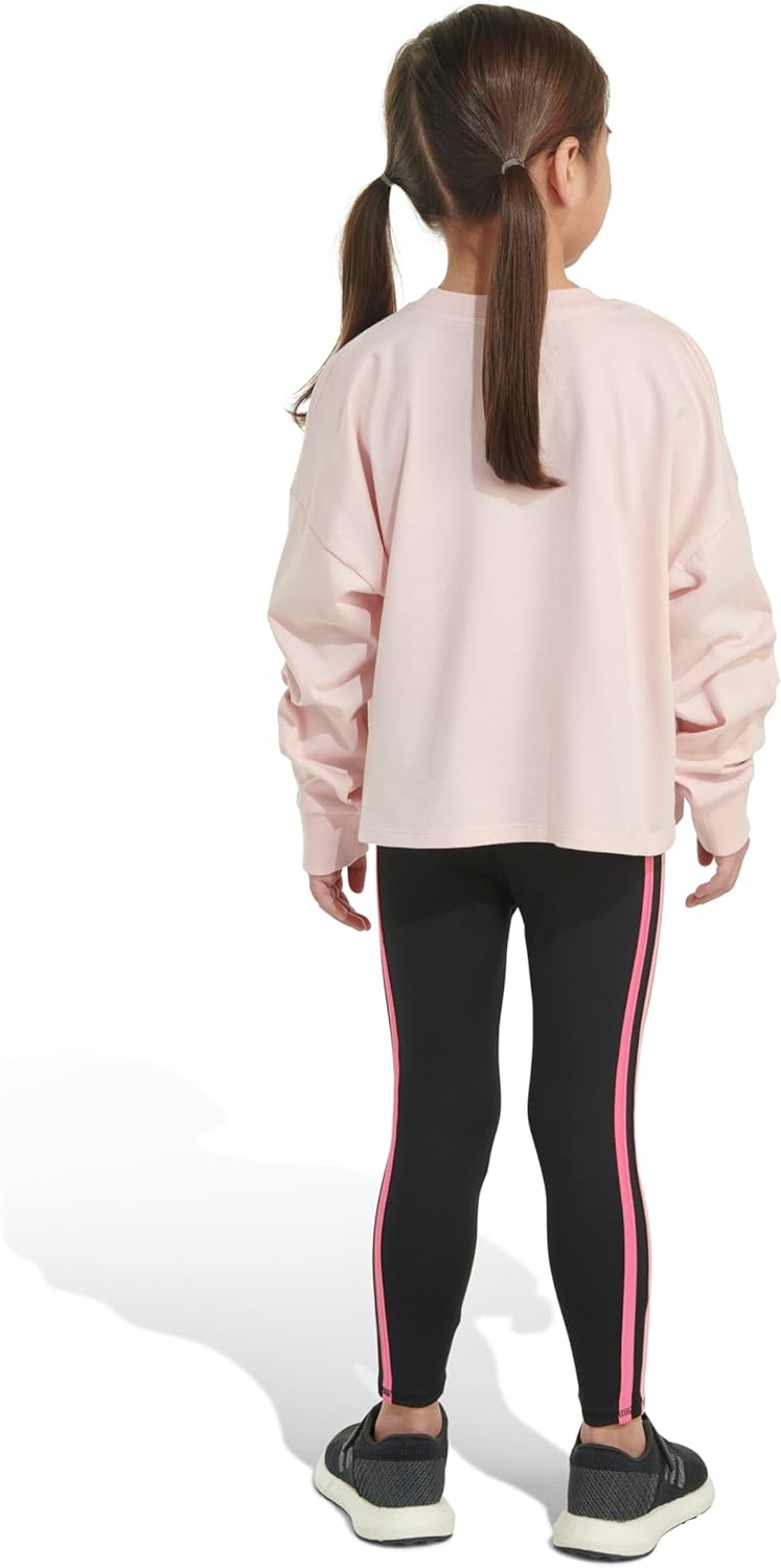 adidas Girls Long Sleeve Waist Crew Tee T-Shirt - Image 4