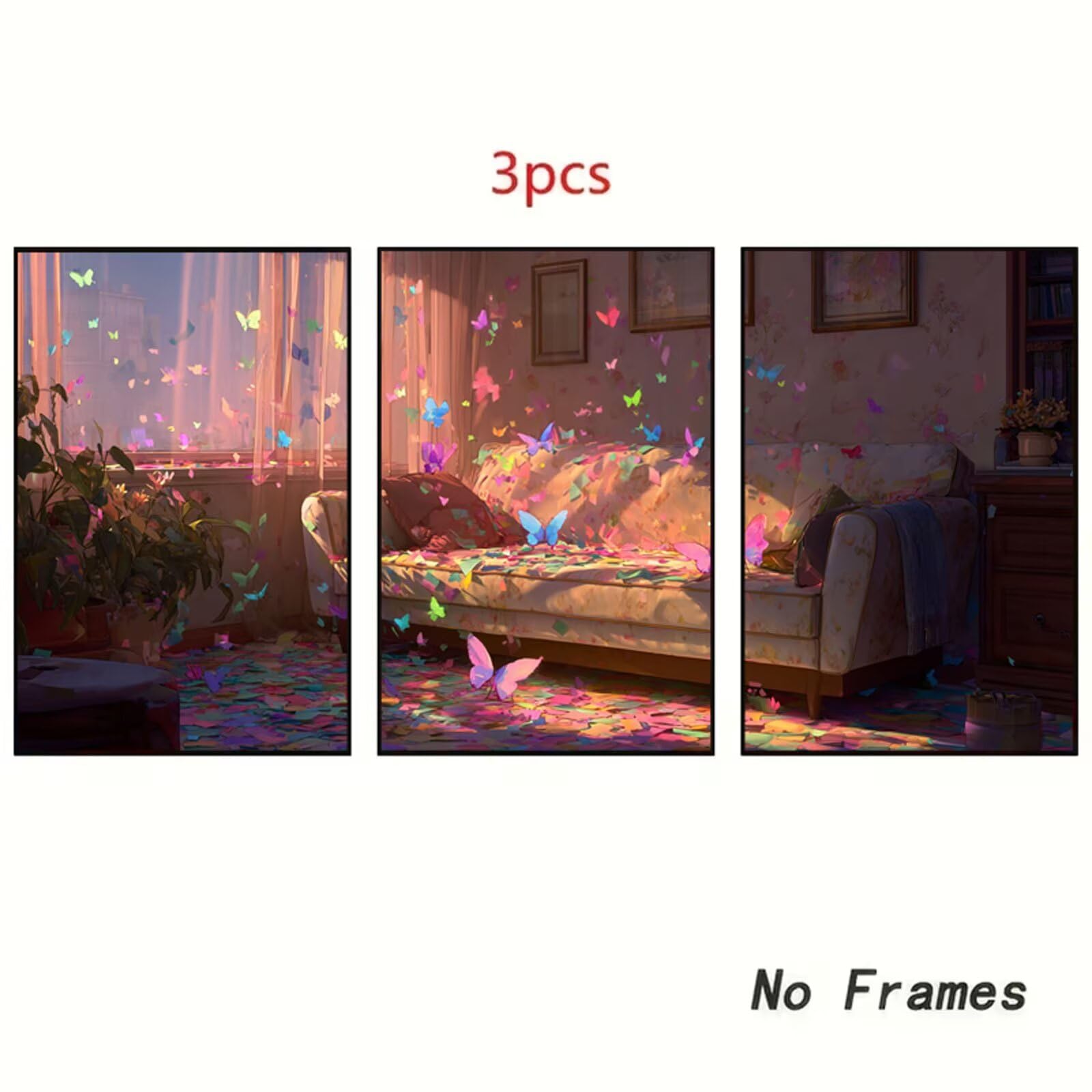 Zestawy do malowania diamentowego, motyle, diamentowy obraz, tryptyk, zestawy dla dorosłych, sofa, DIY, kwadratowy kryształ górski, haft krzyżykowy, prezenty dla kobiet, dekoracja ścienna domu, 40 x