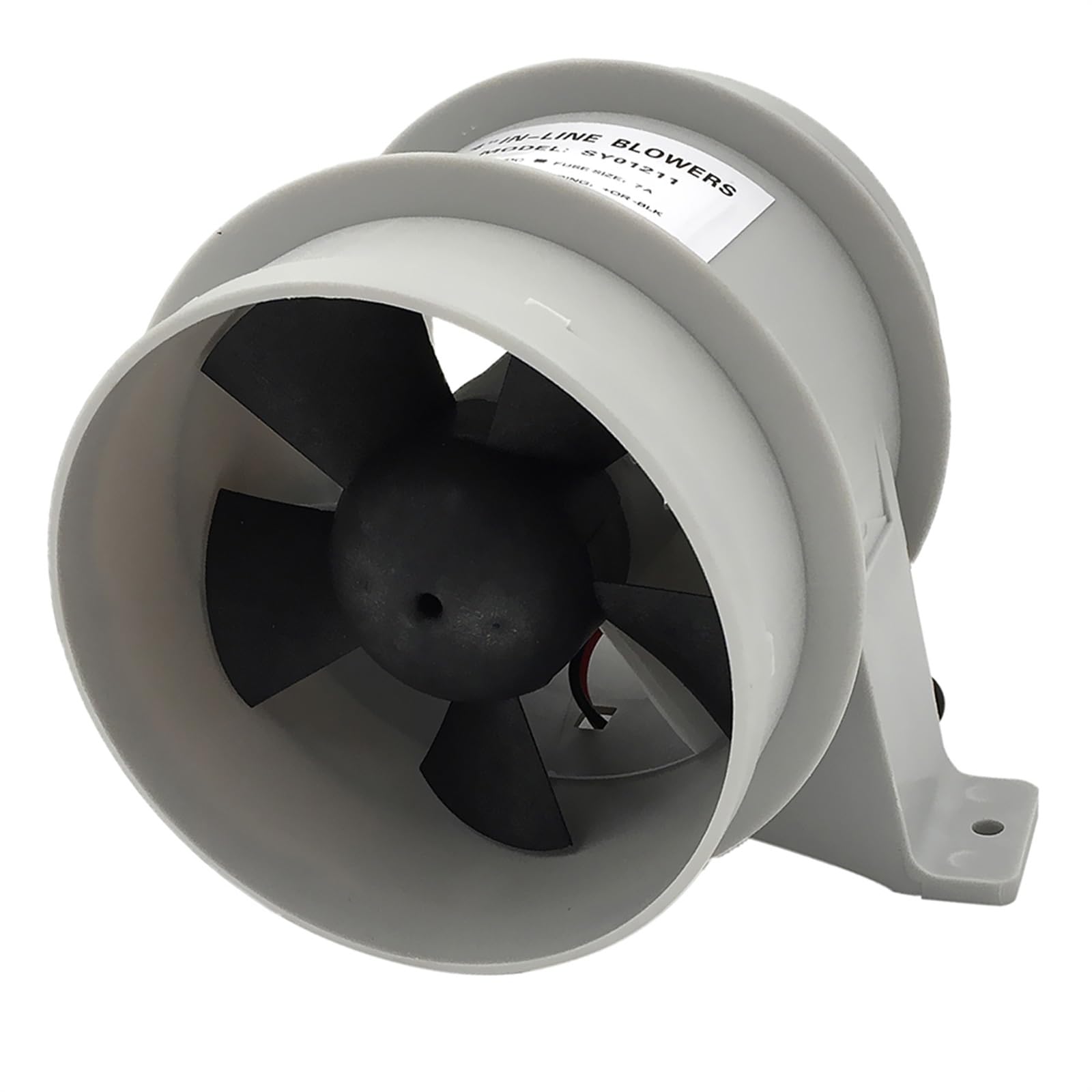 In Line BGE Blower 12 Volt 4'' Diametro Tubo Adatto Barca Marina Bianco Soffiatore per Motori marini