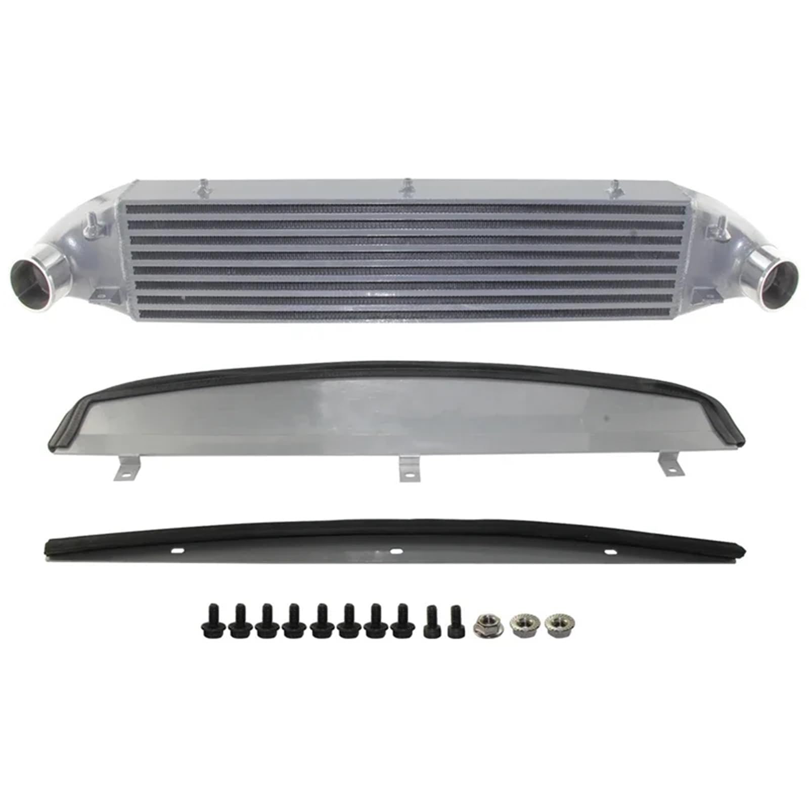Tlvbfpg Silver Cooled Intercooler Turbo Intercooler Kit Fit For Fiesta St 2014-2017 Tuning Front Mount Intercooler Turbo Intercooler(Silver)