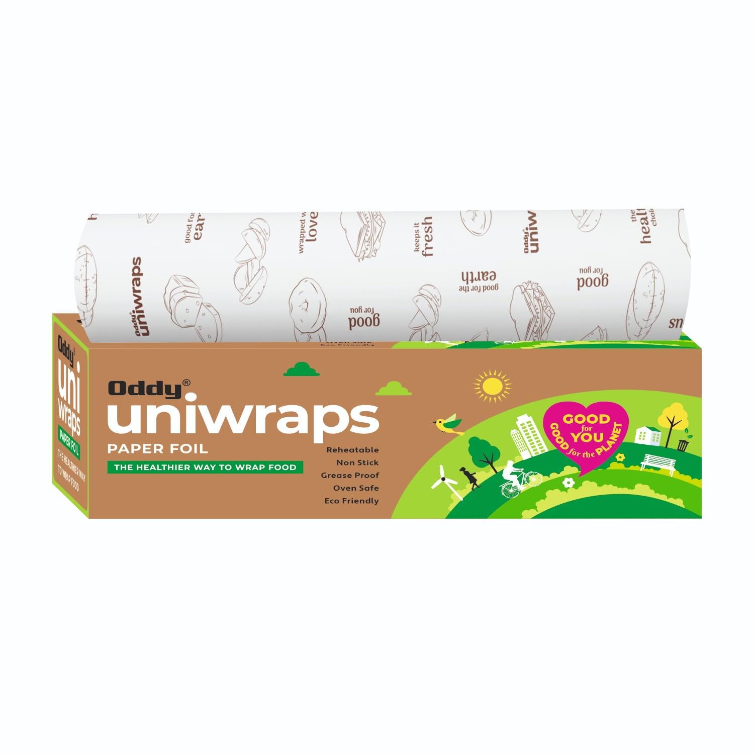 Oddy Uniwraps Food Wrapping Paper (11" x 100 Metres, Multicolor)