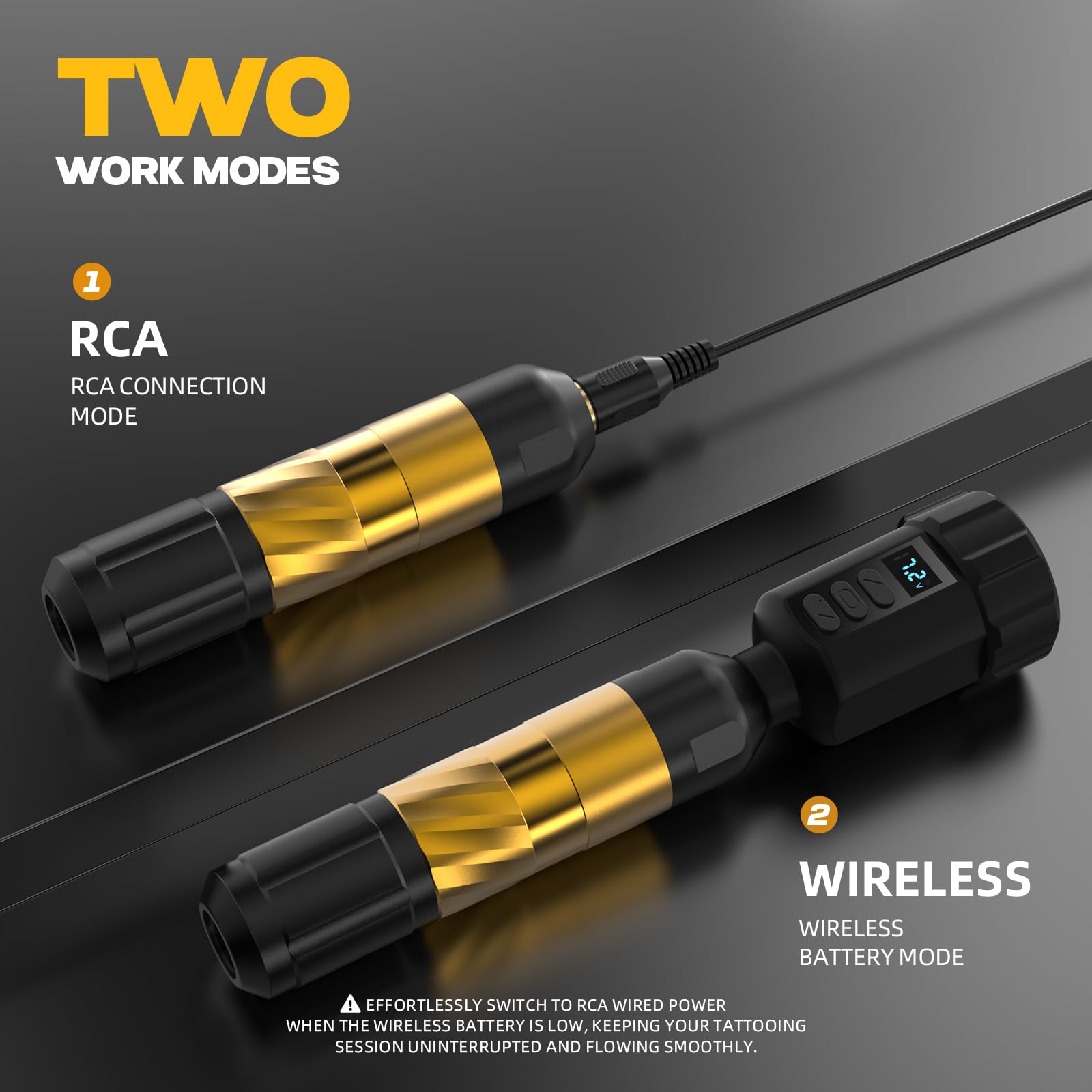 Kit ANTIKE Maquina de Tatuar Pro Maquina de Tatuaje con LCD Baterias 2pcs * 1500mAh y 20 Buen Agujas para Tatuaje, Tintas Colores Set y Todo Accesorios para Tatuaje AK-TK3001EU-9