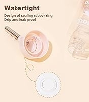 Vista 4 de Botella de agua de hámster con soporte, dispensador de agua para animales pequeños, con espacio escondido, a prueba de fugas, para hámsters enanos