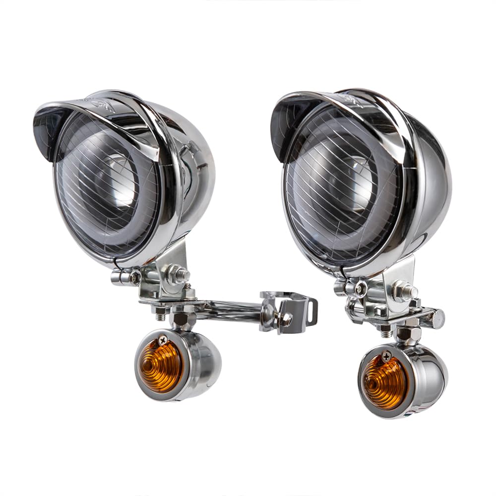 Motocyklowe reflektory przeciwmgielne LED Dodatkowe reflektory motocyklowe z uchwytem IP68 Wodoodporne białe światło dla Touring Road King Choppers Cruiser Custom