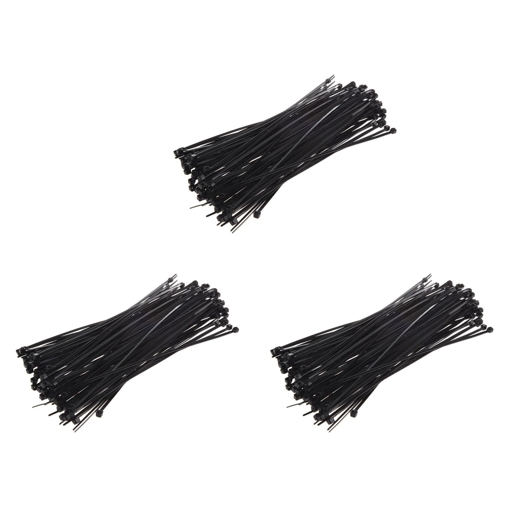 Jnchdghwa Black 8 Inch Plastic Cable Zip Ties 300-Pack (Black)
