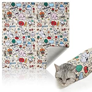 27.6″ Cat Grooming Wrap,Cat Holder for Cutting Nails,Cats Restraint for Nail Clipping,Cats Swaddle Wrap,Anti-Escape Calming Wraps,Anti-Scratch Multifunctional Pet Tool