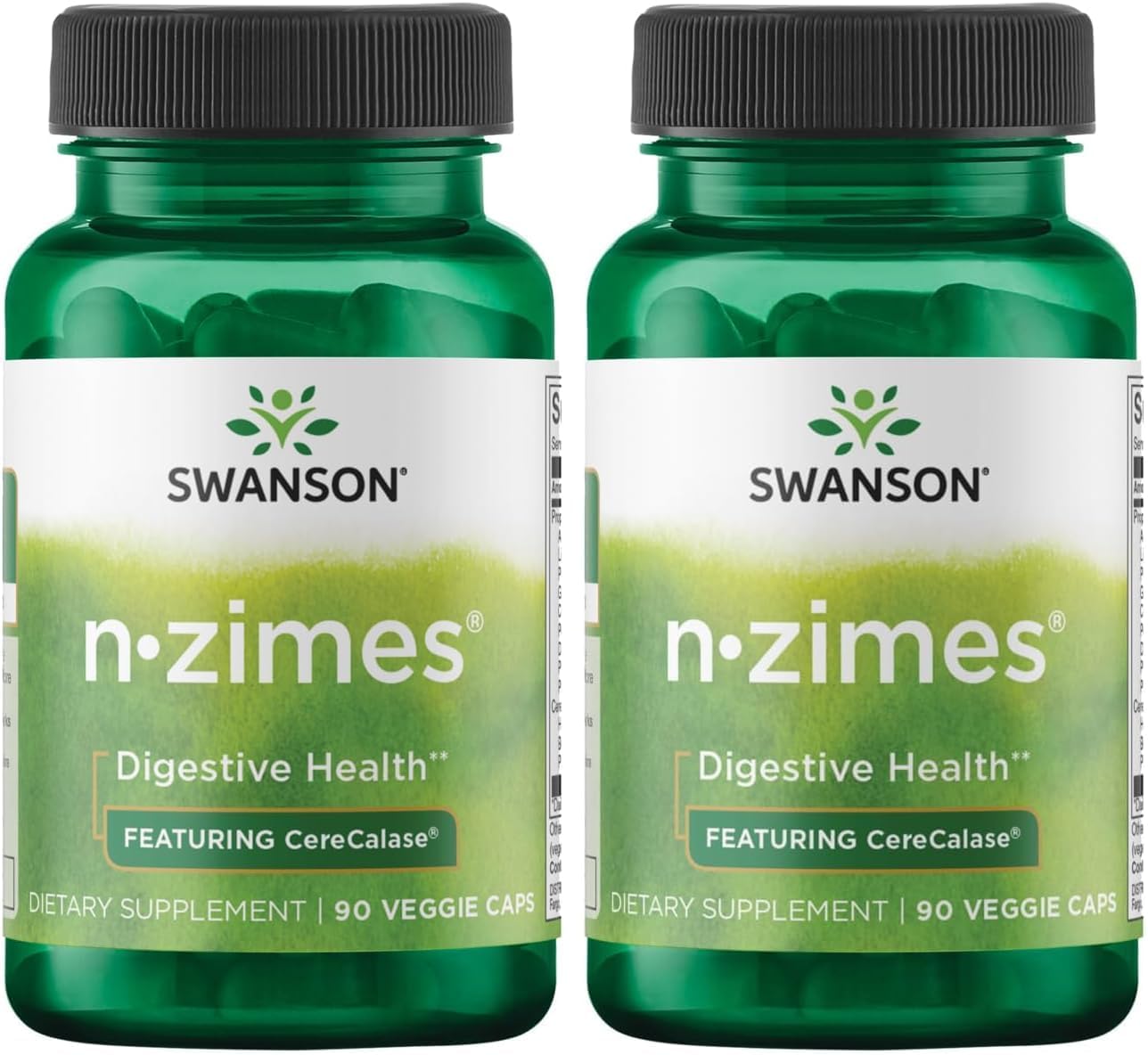 Swanson Full Spectrum N-Zimes 90 Veg Capsules Enzyme (Pack of 2)