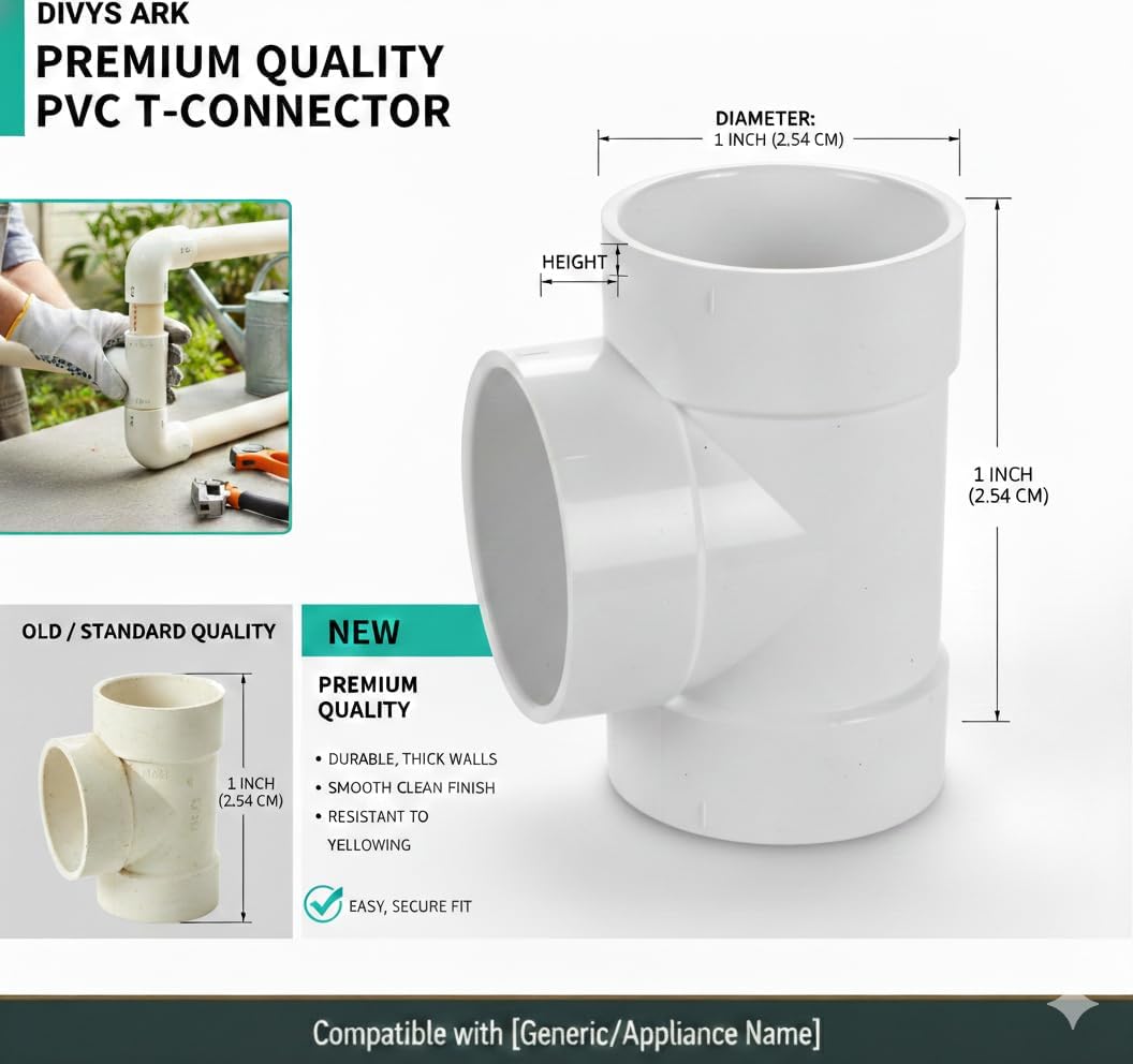 Replacement of Central Vacuum Pvc 2 Inch Short 90 Degree Tee #765502W