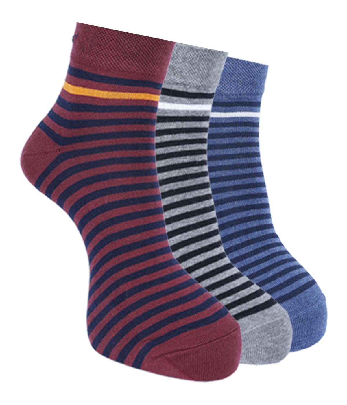force nxt BY Dollar Socks for Men Solid Ankle Length Cotton Socks, Free Size, Pack of 3 (Multicoloured)-picture-31
